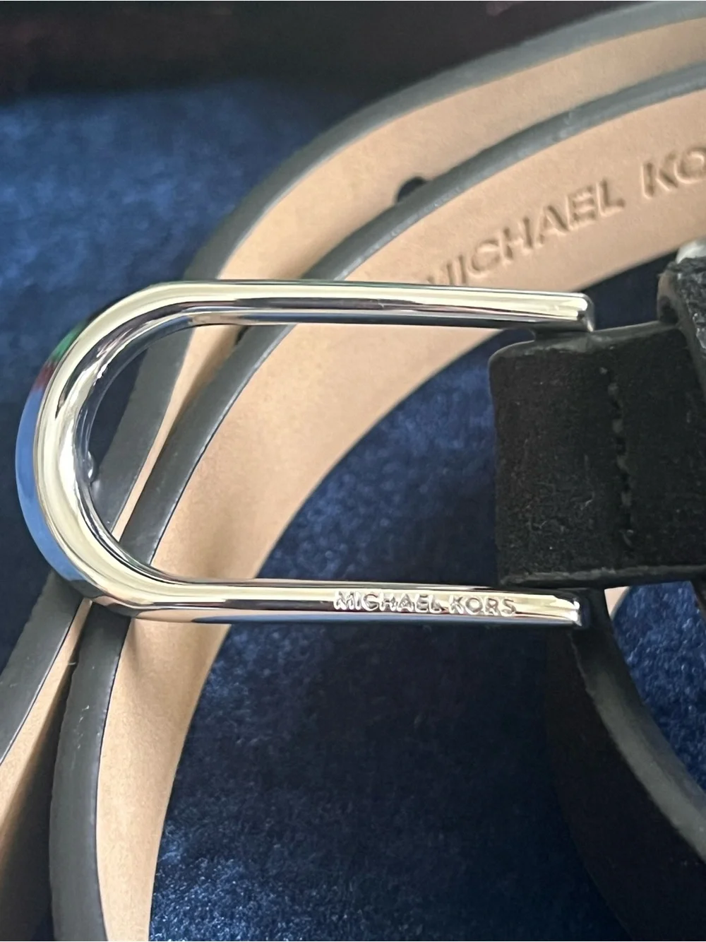 Michael Kors Black Genuine Leather Belt – XL – Brand New 46”